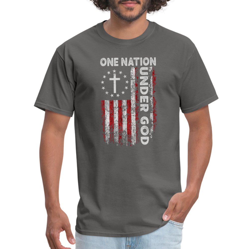 One Nation Under God T-Shirt - charcoal