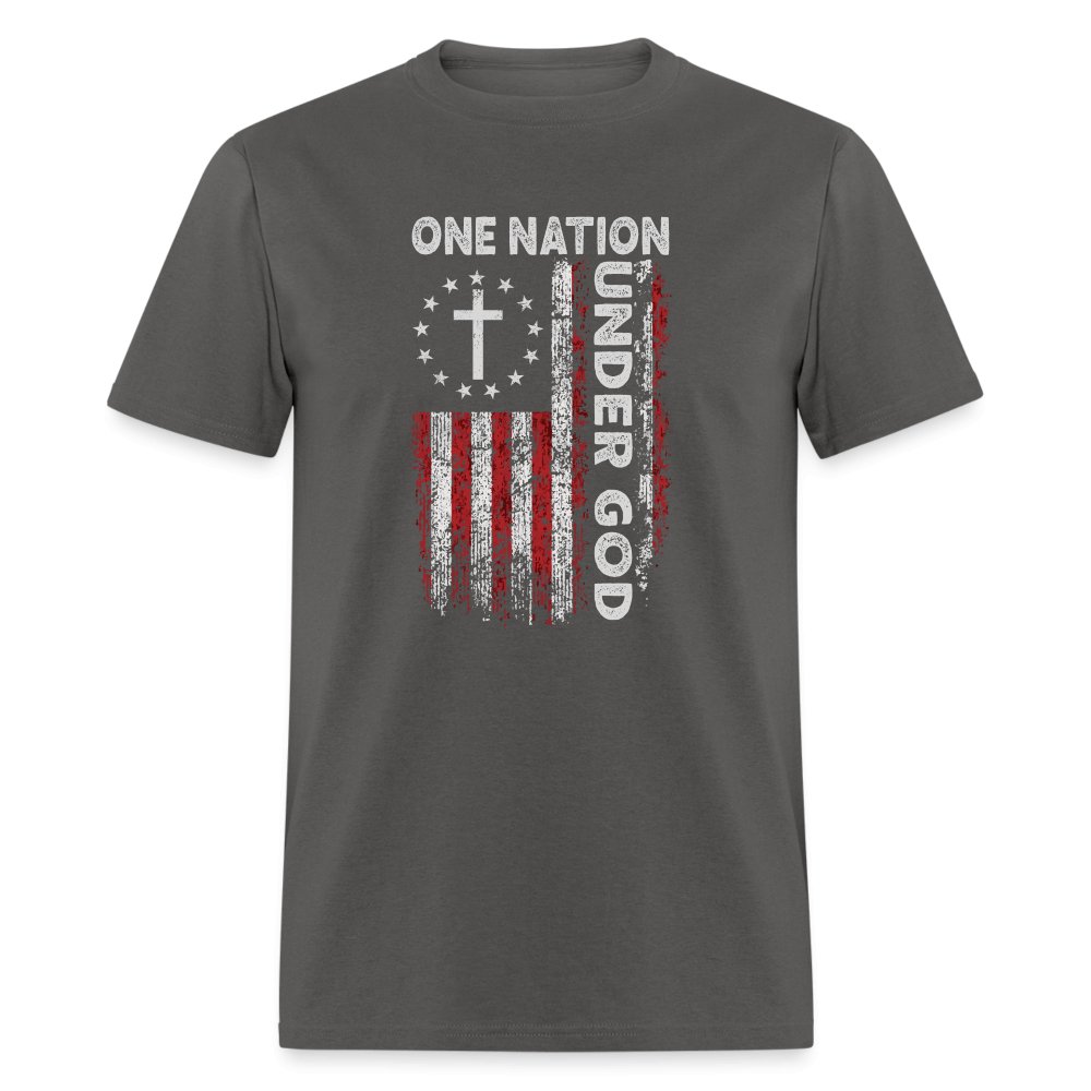 One Nation Under God T-Shirt - charcoal