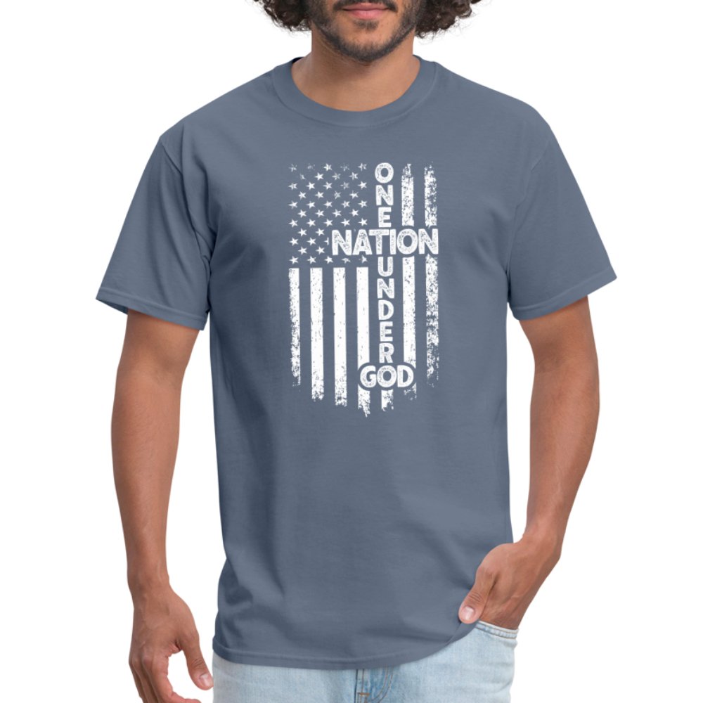 One Nation Under God T-Shirt - denim