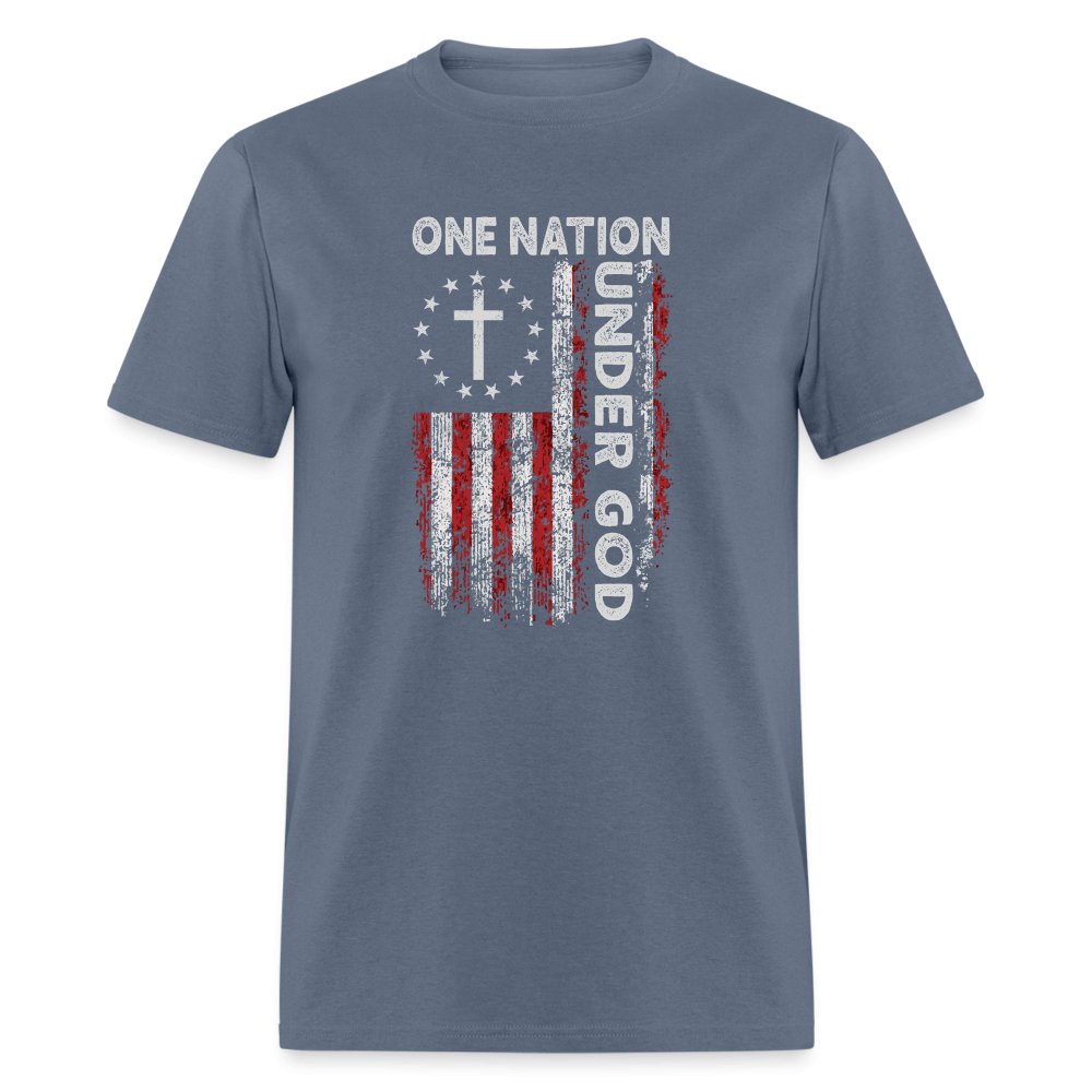 One Nation Under God T-Shirt - denim