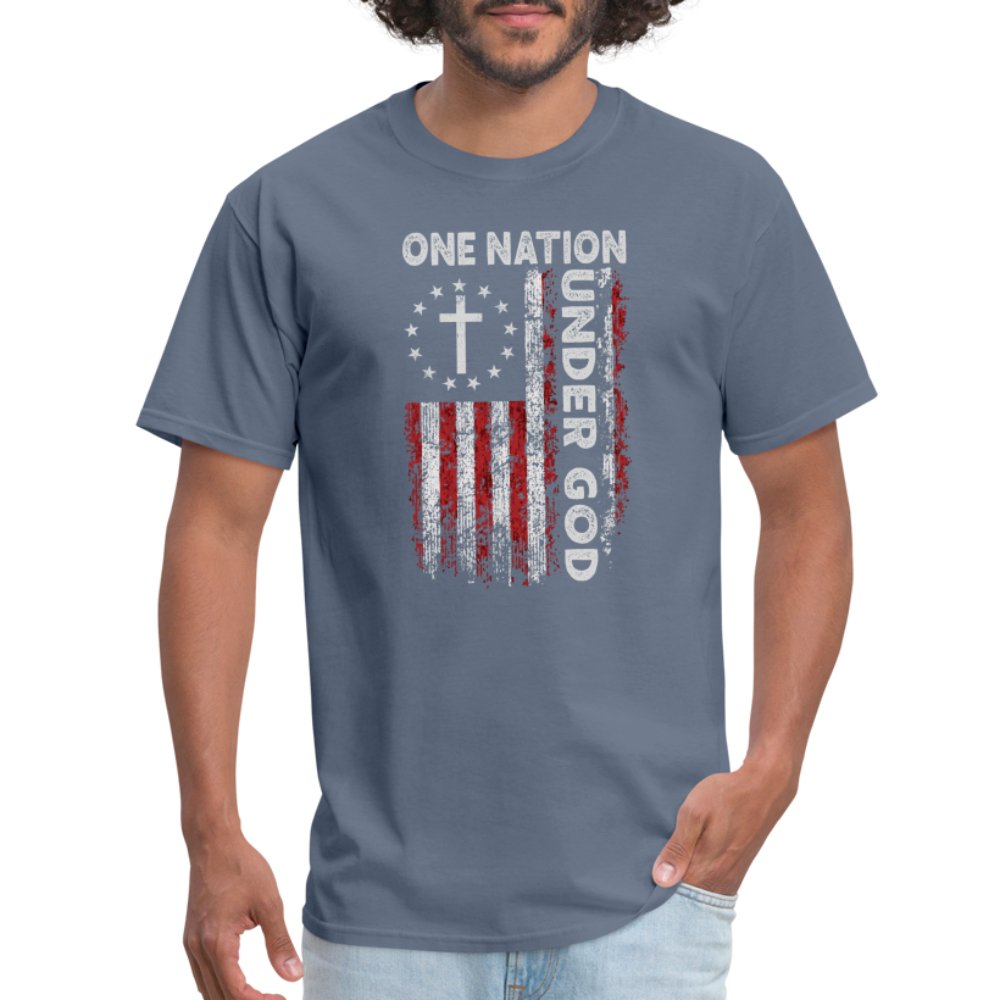 One Nation Under God T-Shirt - denim