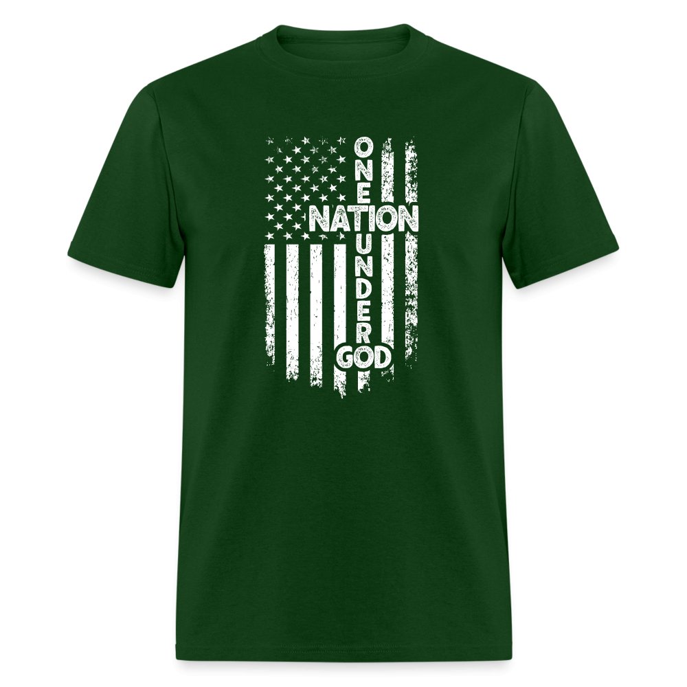 One Nation Under God T-Shirt - forest green