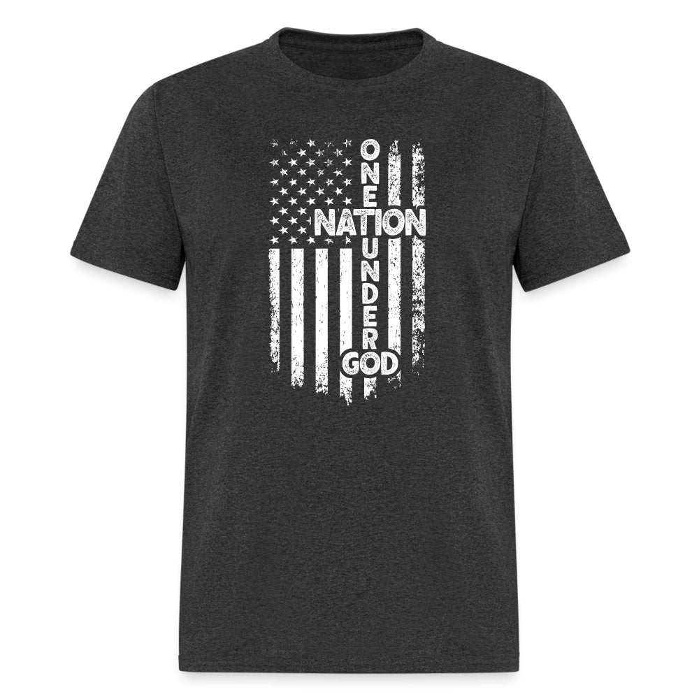 One Nation Under God T-Shirt - heather black