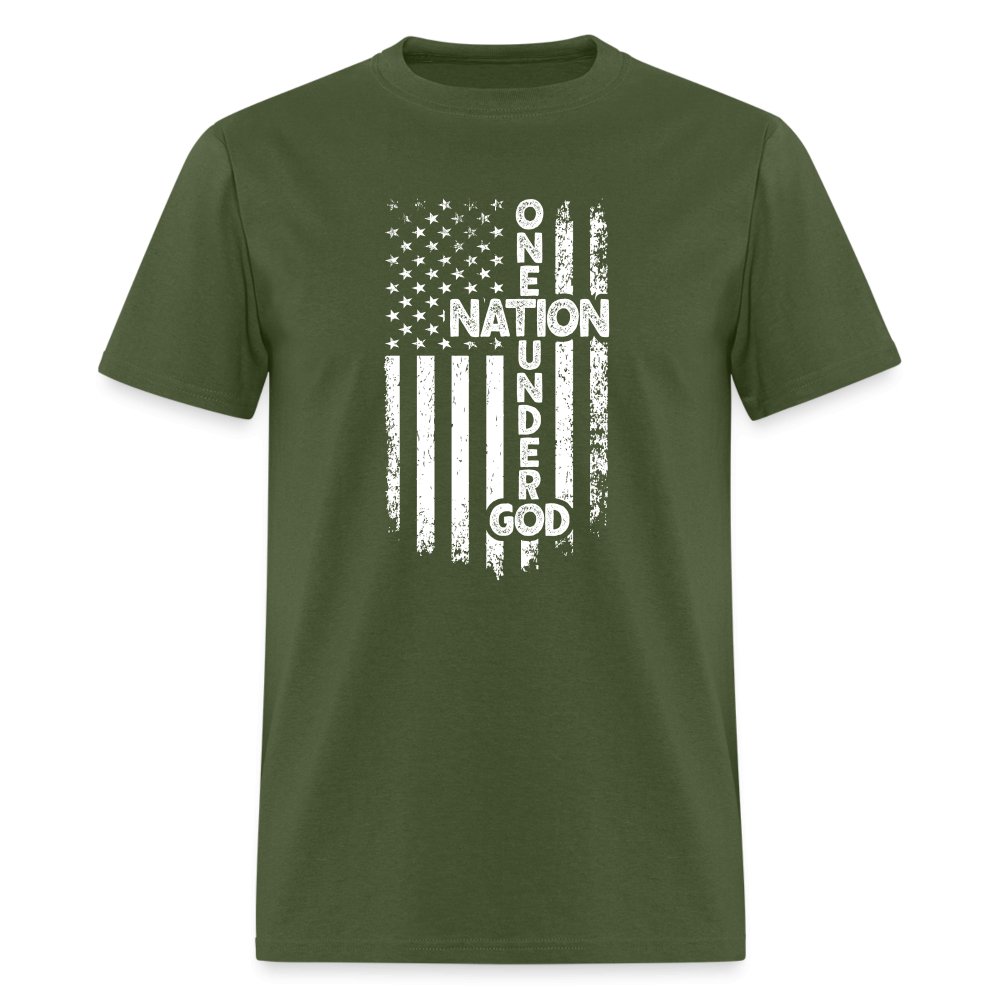 One Nation Under God T-Shirt - military green