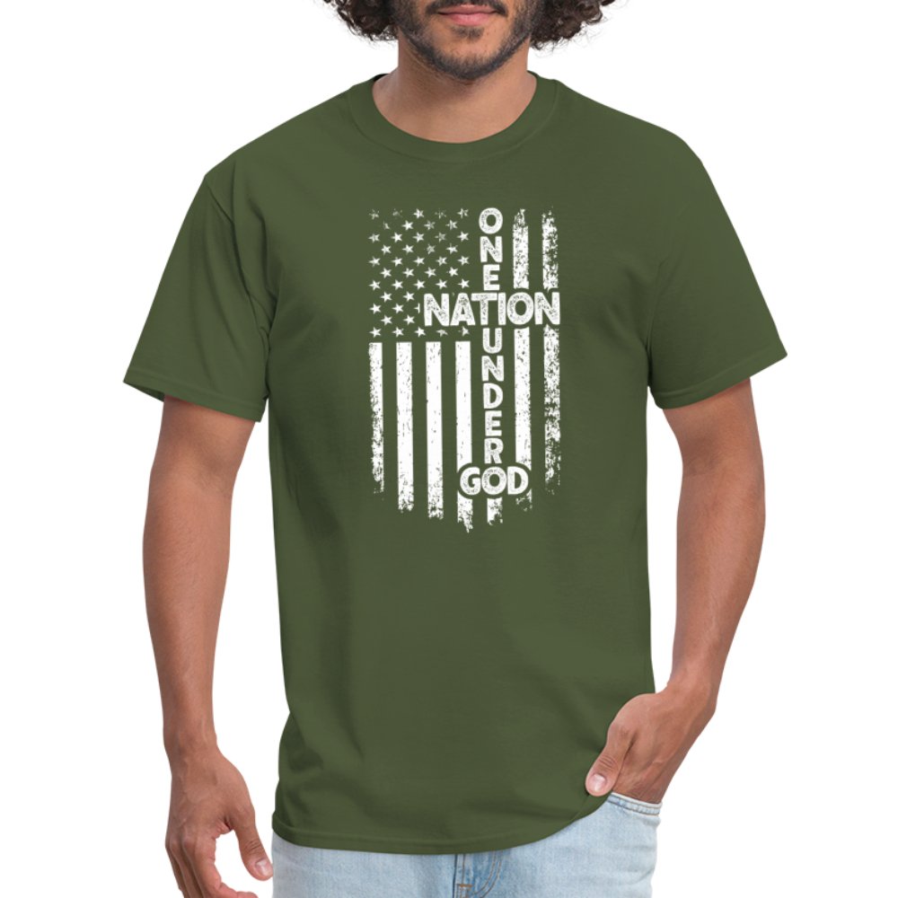 One Nation Under God T-Shirt - military green