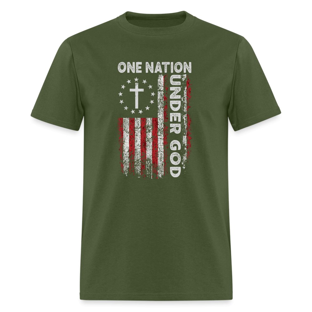 One Nation Under God T-Shirt - military green