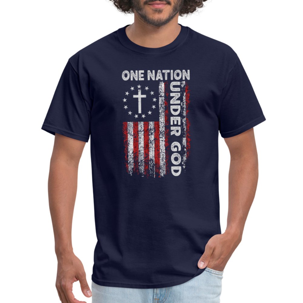 One Nation Under God T-Shirt - navy