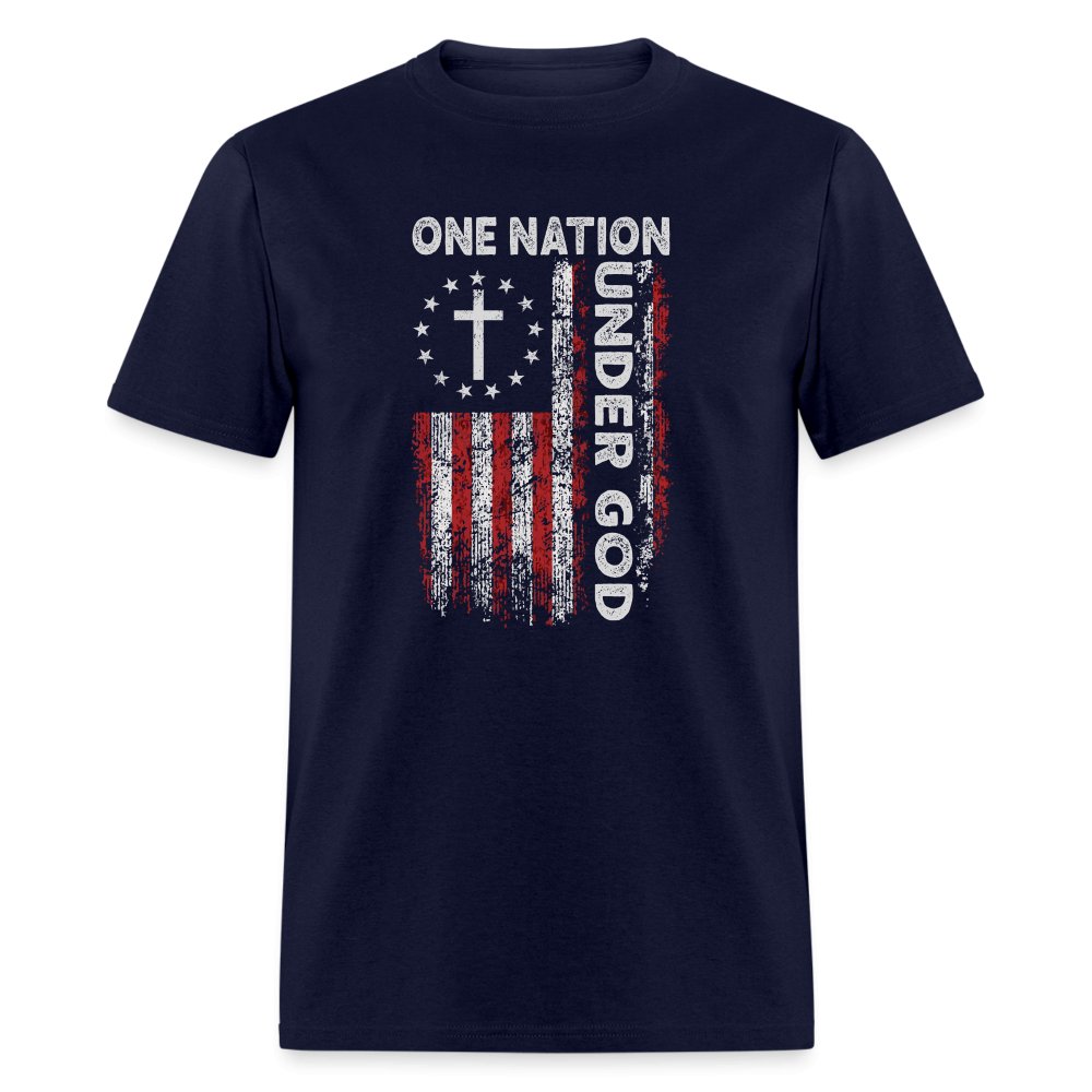 One Nation Under God T-Shirt - navy