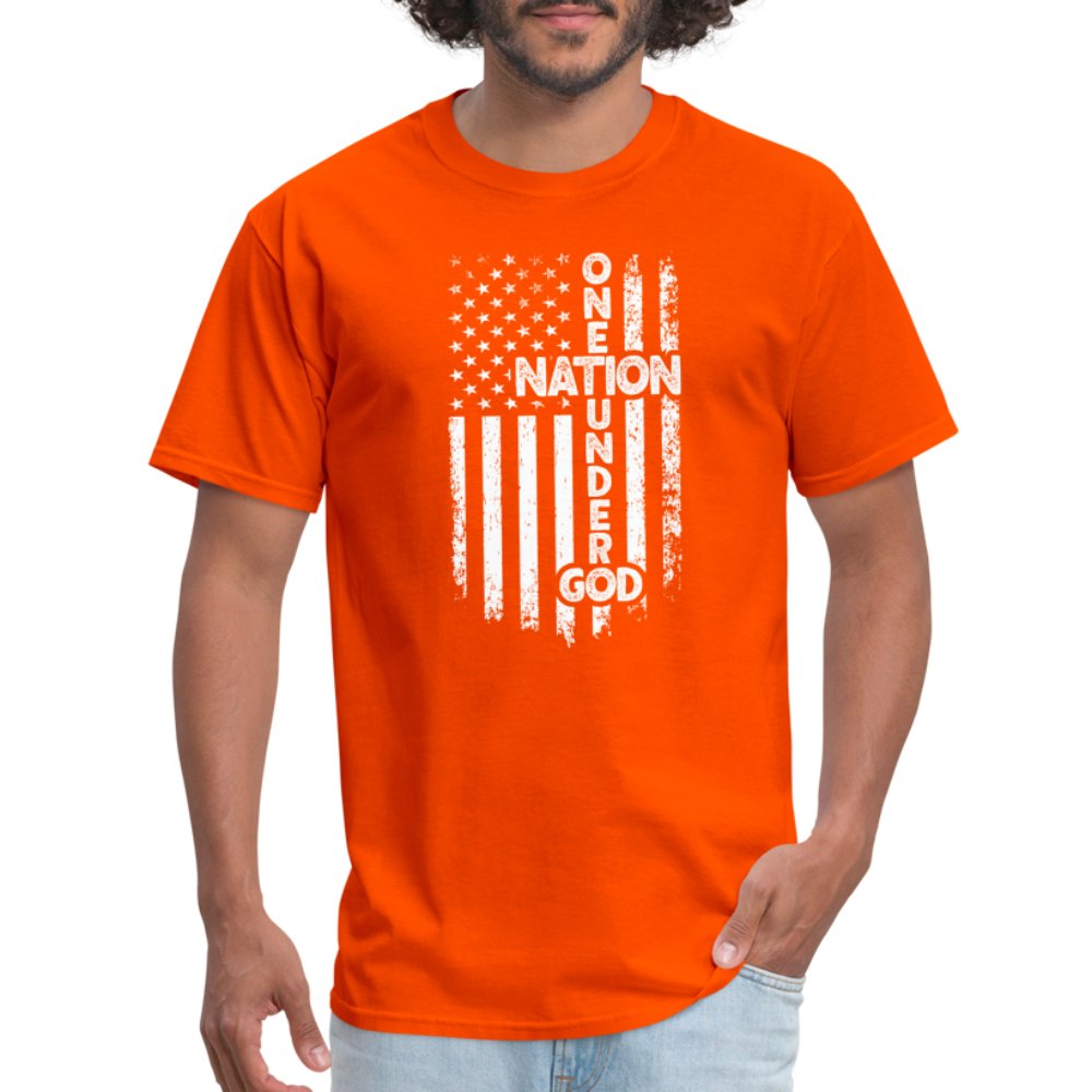 One Nation Under God T-Shirt - orange