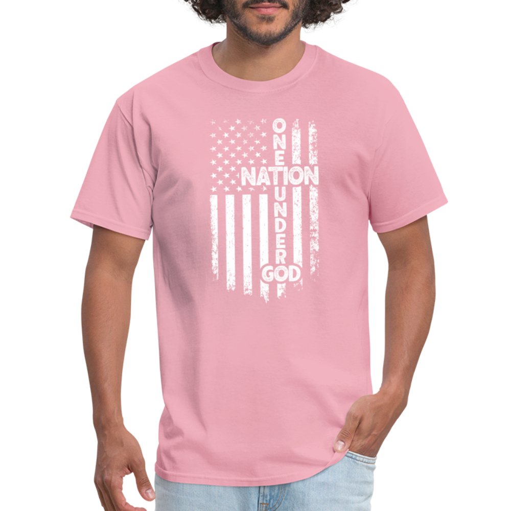 One Nation Under God T-Shirt - pink