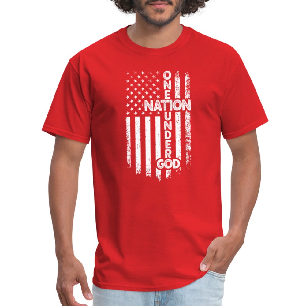 One Nation Under God T-Shirt - red