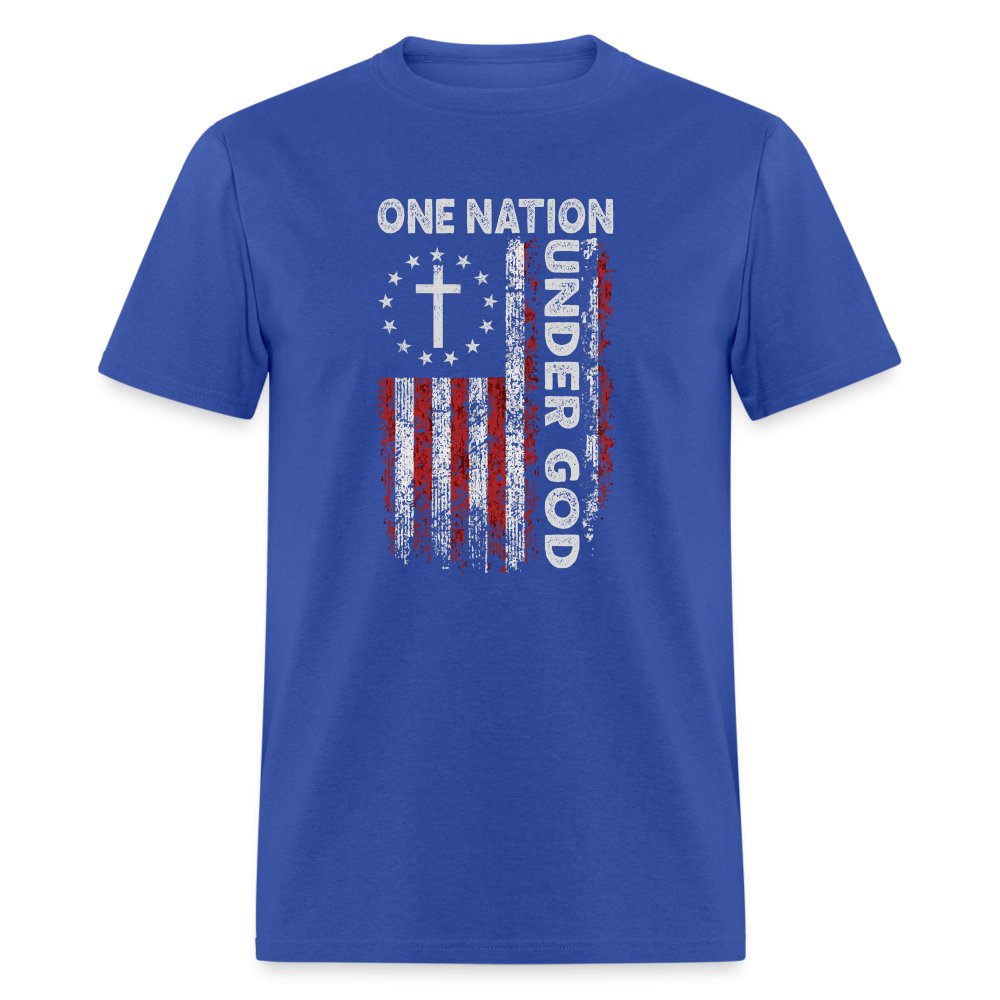 One Nation Under God T-Shirt - royal blue