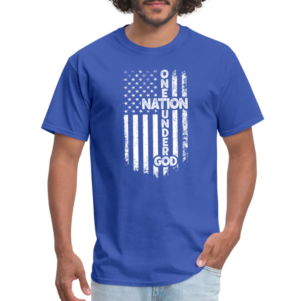 One Nation Under God T-Shirt - royal blue