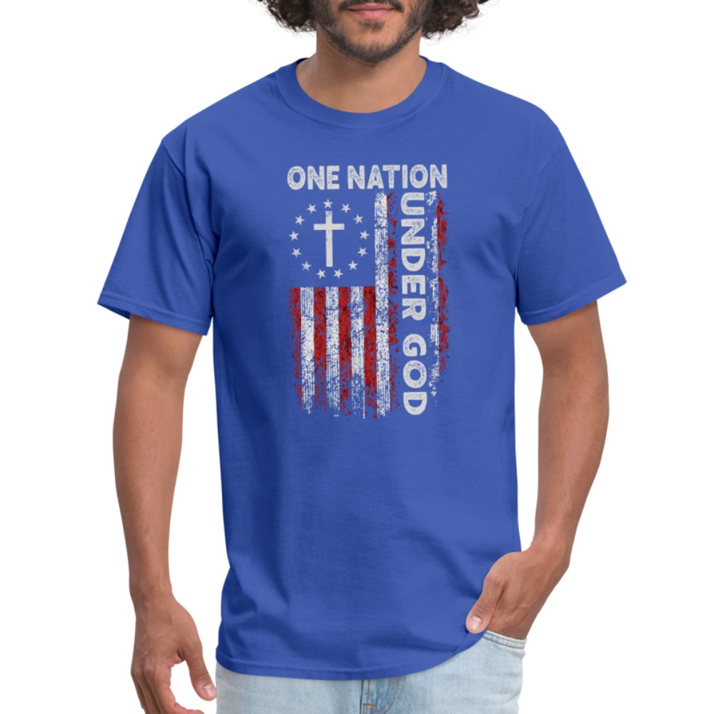 One Nation Under God T-Shirt - royal blue