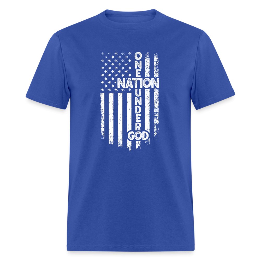 One Nation Under God T-Shirt - royal blue