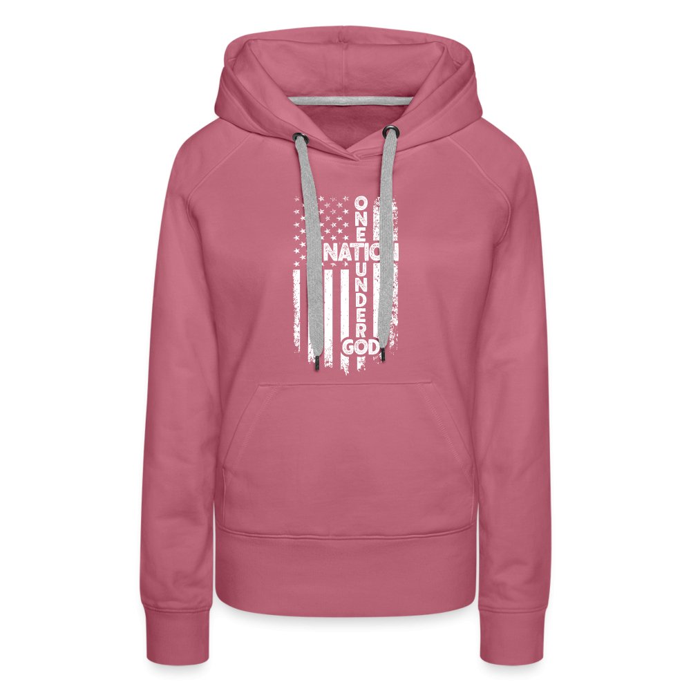 One Nation Under God Women’s Premium Hoodie - mauve