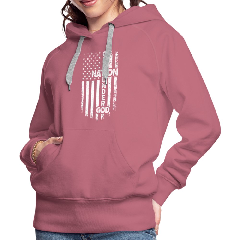 One Nation Under God Women’s Premium Hoodie - mauve