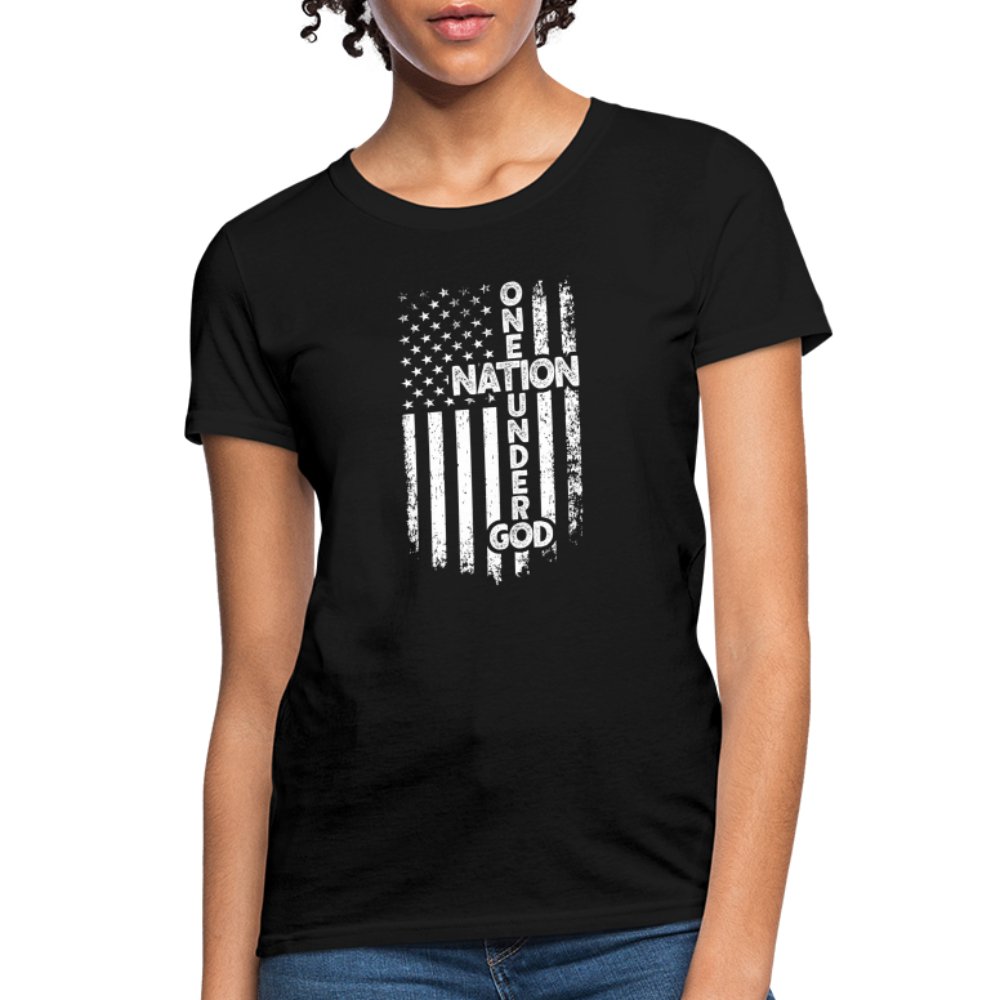 One Nation Under God Women's T-Shirt - black