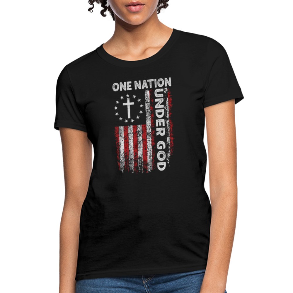 One Nation Under God Women's T-Shirt - black