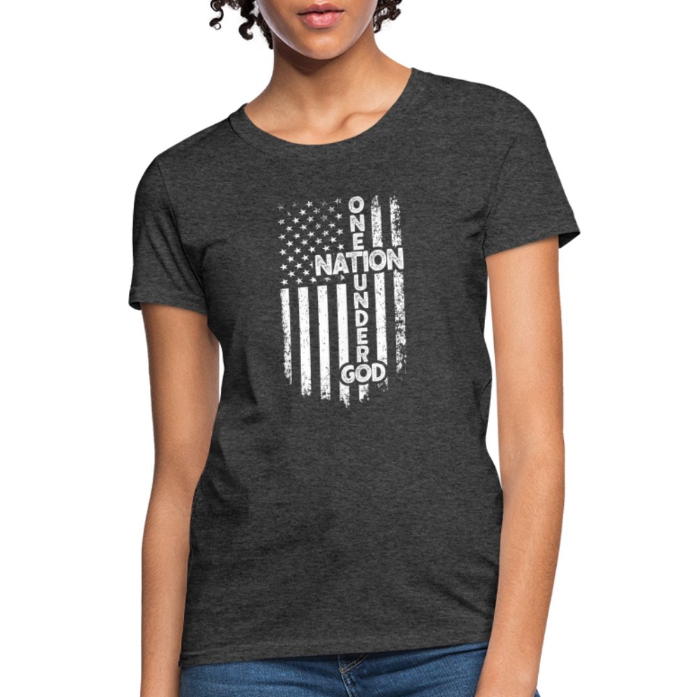 One Nation Under God Women's T-Shirt - heather black