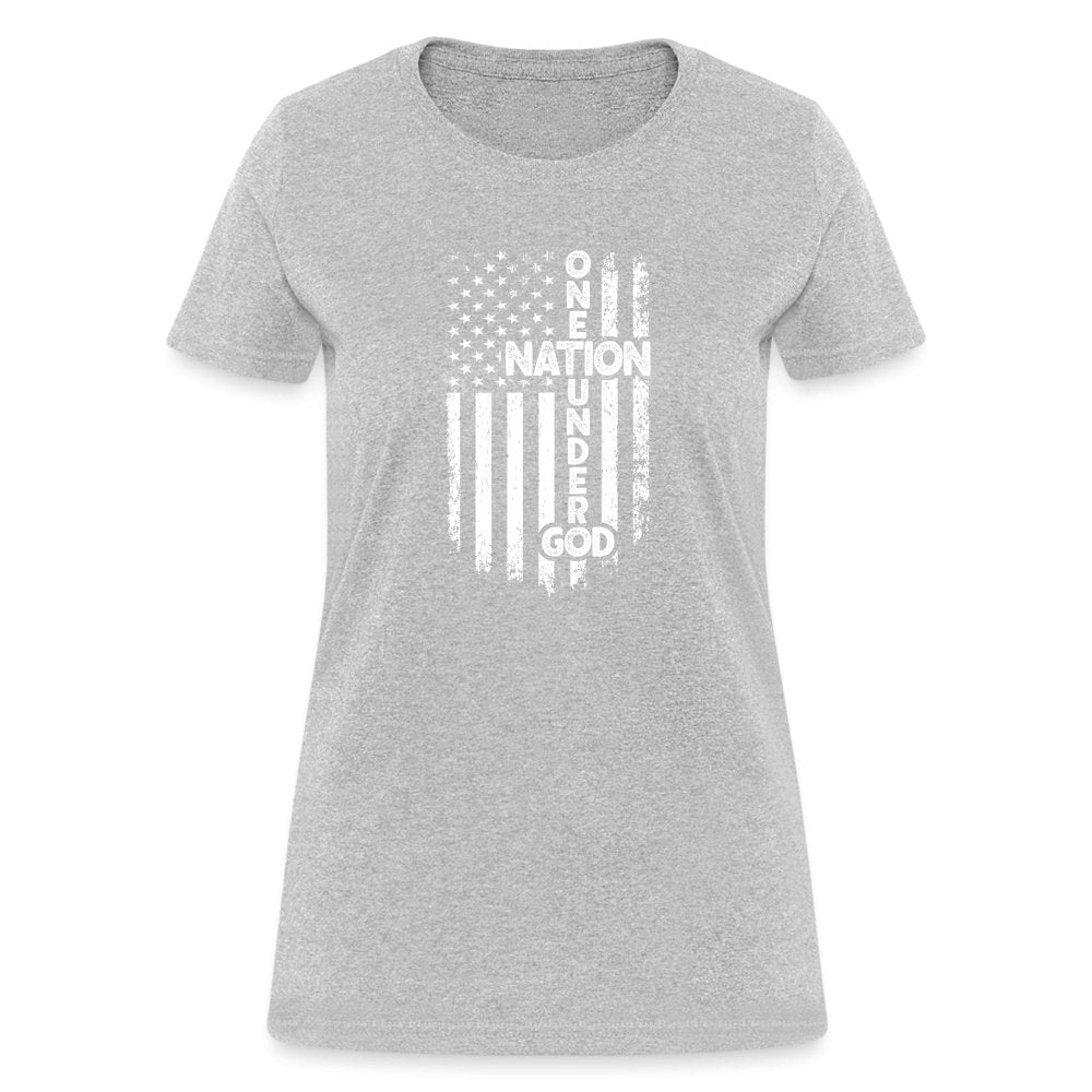 One Nation Under God Women's T-Shirt - heather gray