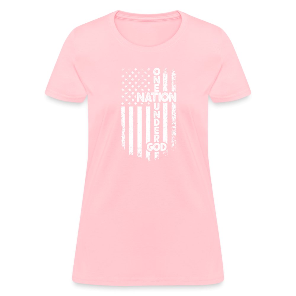 One Nation Under God Women's T-Shirt - pink