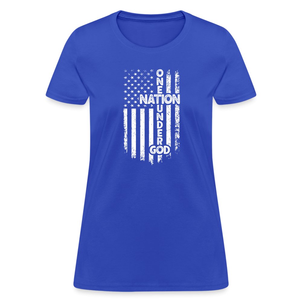 One Nation Under God Women's T-Shirt - royal blue