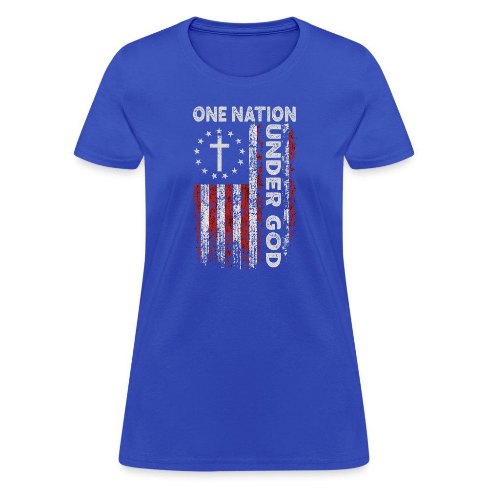 One Nation Under God Women's T-Shirt - royal blue