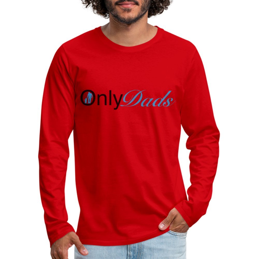 OnlyDads Men's Premium Long Sleeve T-Shirt - red