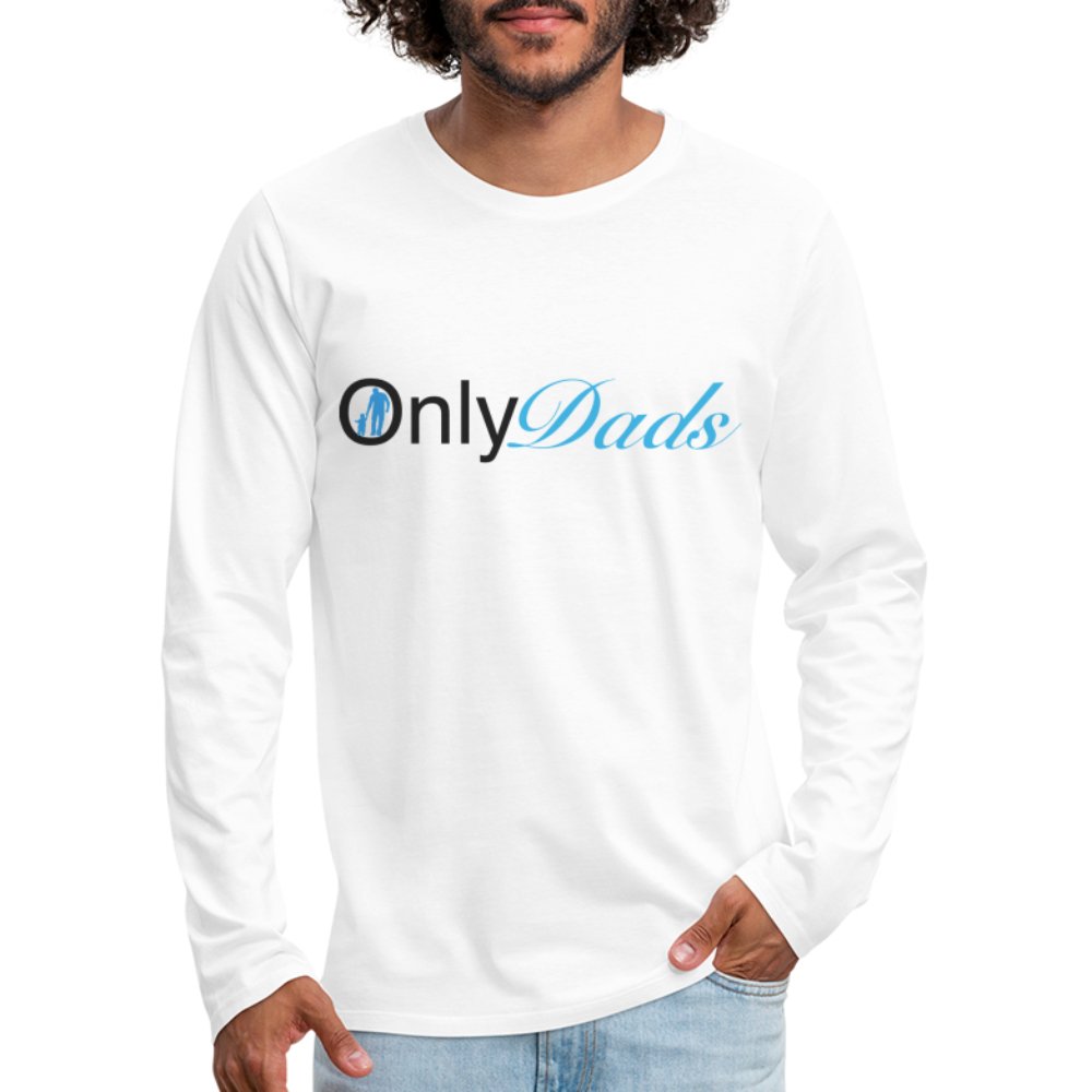 OnlyDads Men's Premium Long Sleeve T-Shirt - white