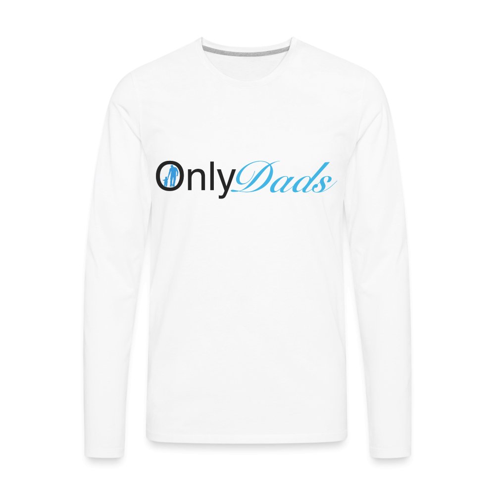 OnlyDads Men's Premium Long Sleeve T-Shirt - white