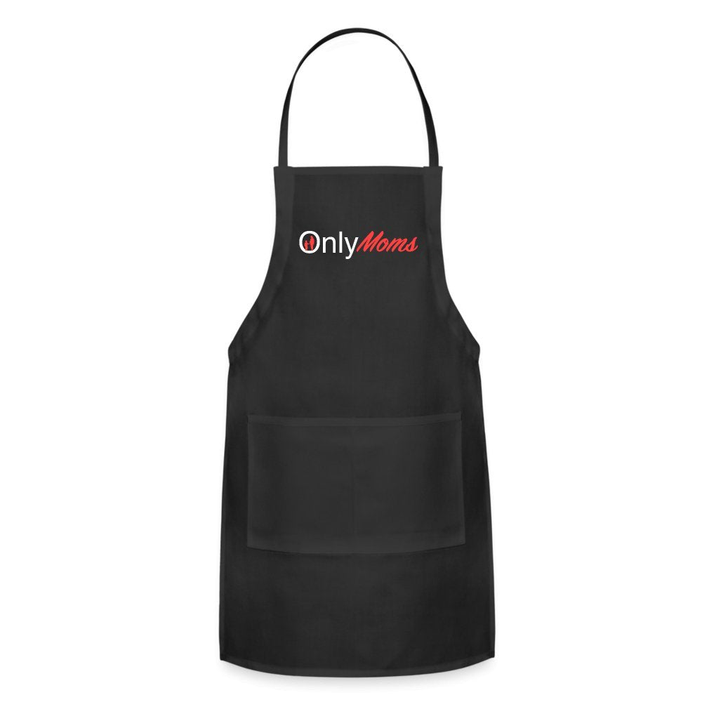 OnlyMoms - Adjustable Apron (White & Pink) - black