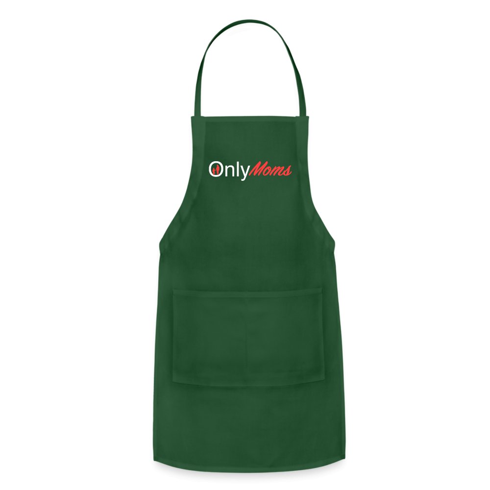 OnlyMoms - Adjustable Apron (White & Pink) - burgundy