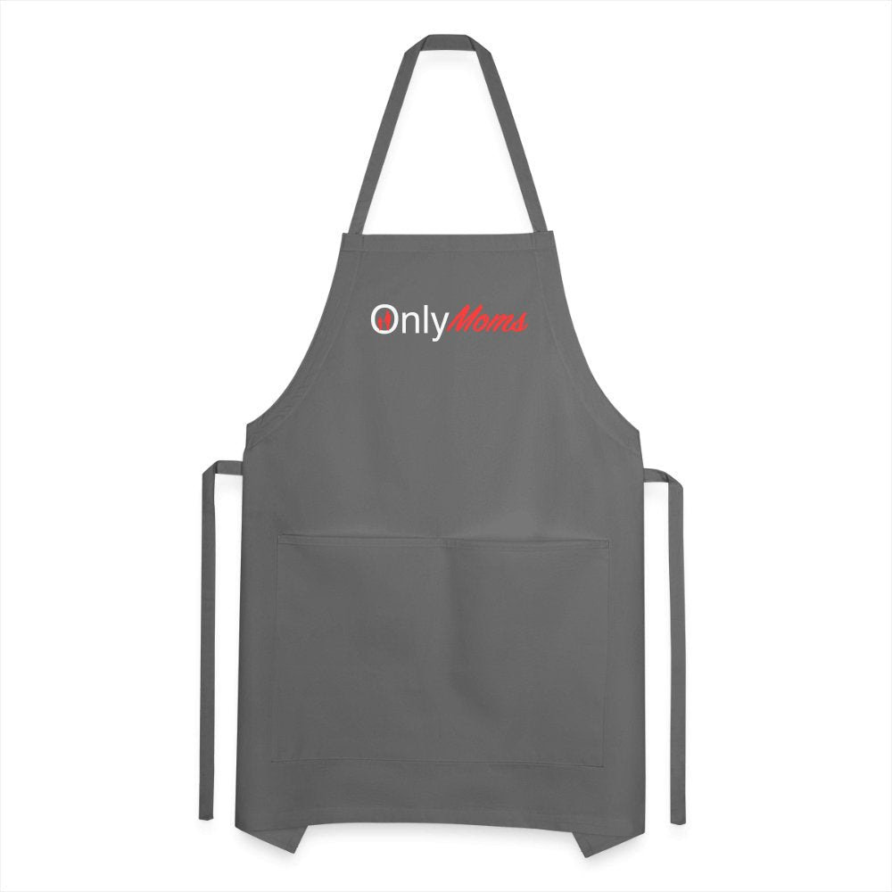 OnlyMoms - Adjustable Apron (White & Pink) - charcoal