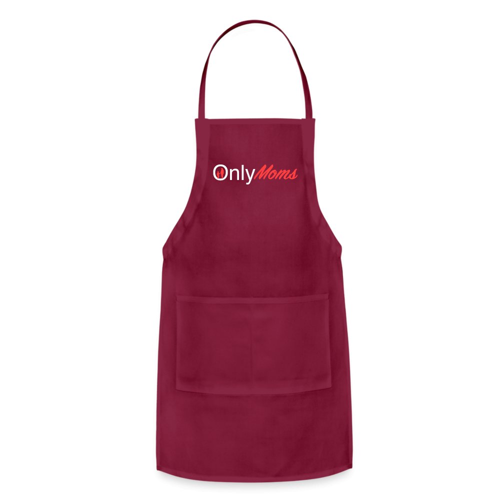 OnlyMoms - Adjustable Apron (White & Pink) - charcoal