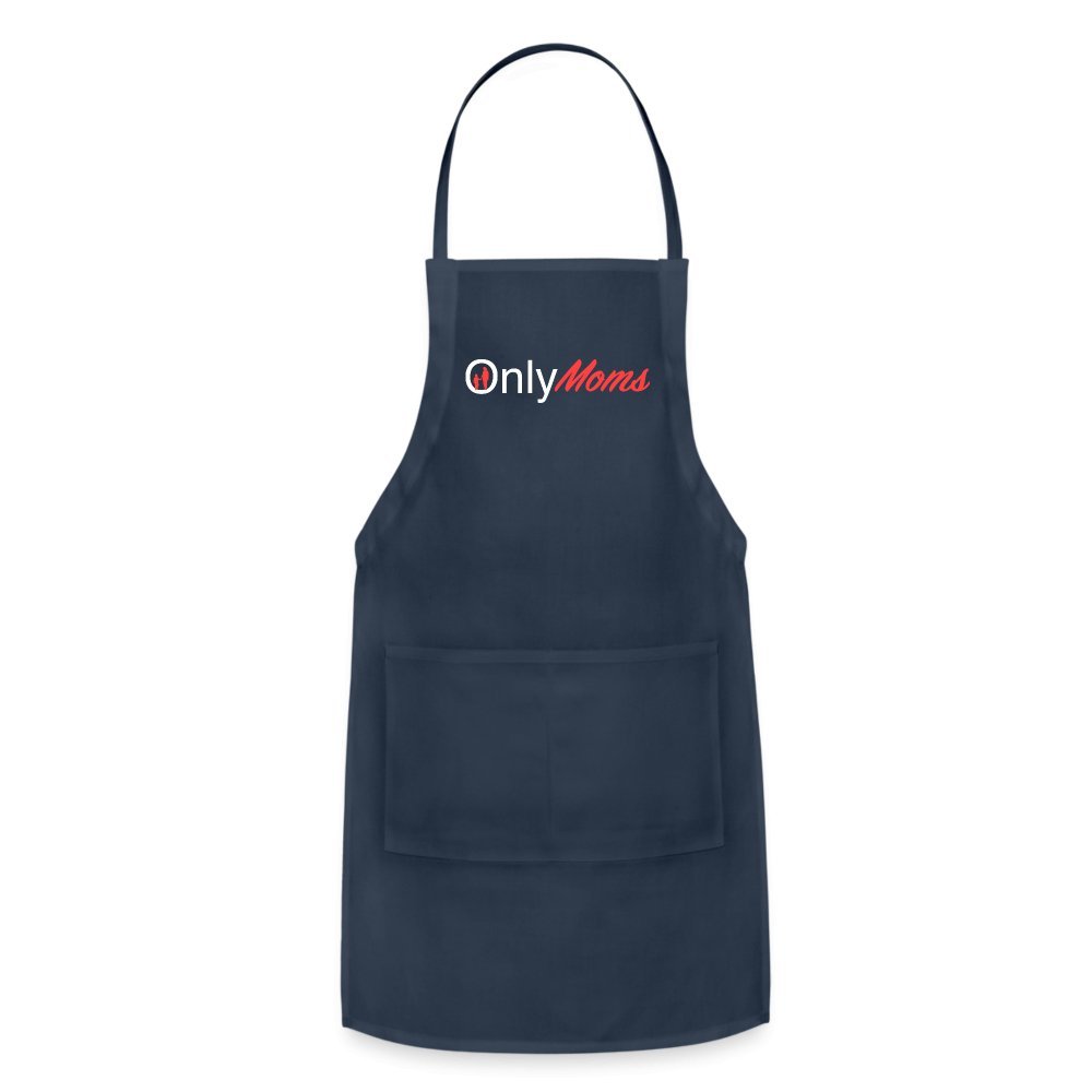 OnlyMoms - Adjustable Apron (White & Pink) - navy