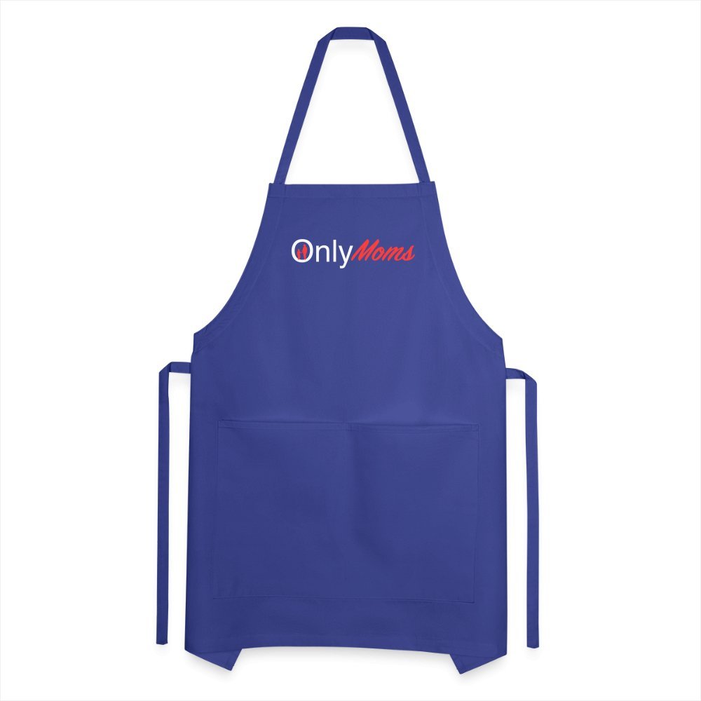 OnlyMoms - Adjustable Apron (White & Pink) - royal blue