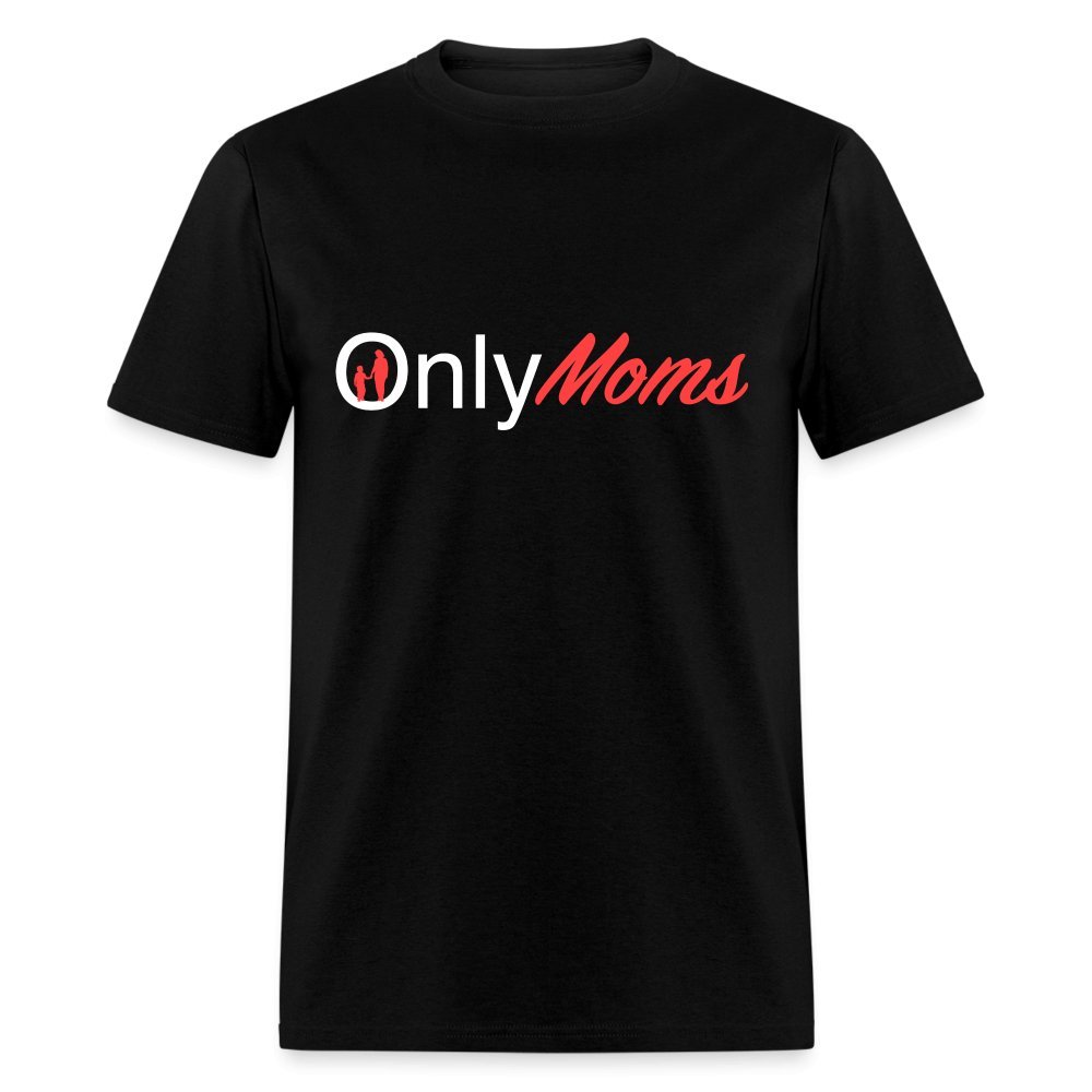 OnlyMoms - Classic T-Shirt (White & Pink) - black