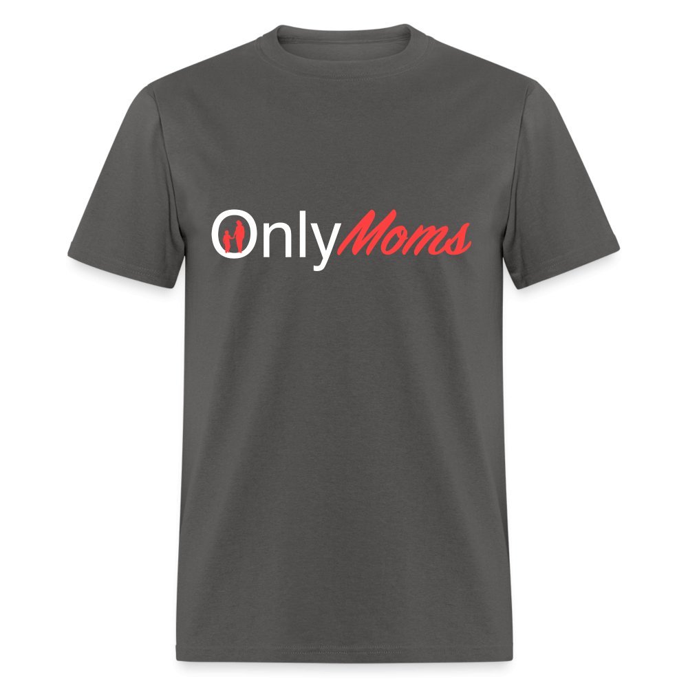 OnlyMoms - Classic T-Shirt (White & Pink) - charcoal