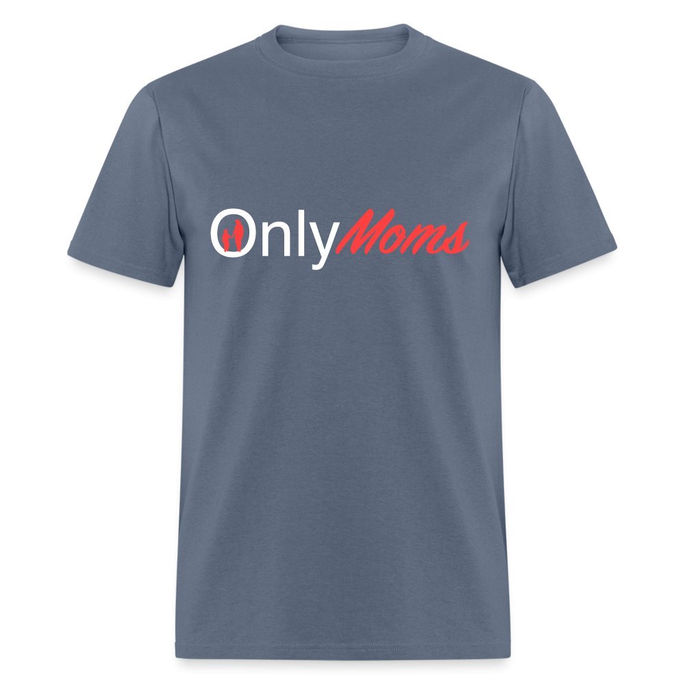 OnlyMoms - Classic T-Shirt (White & Pink) - denim