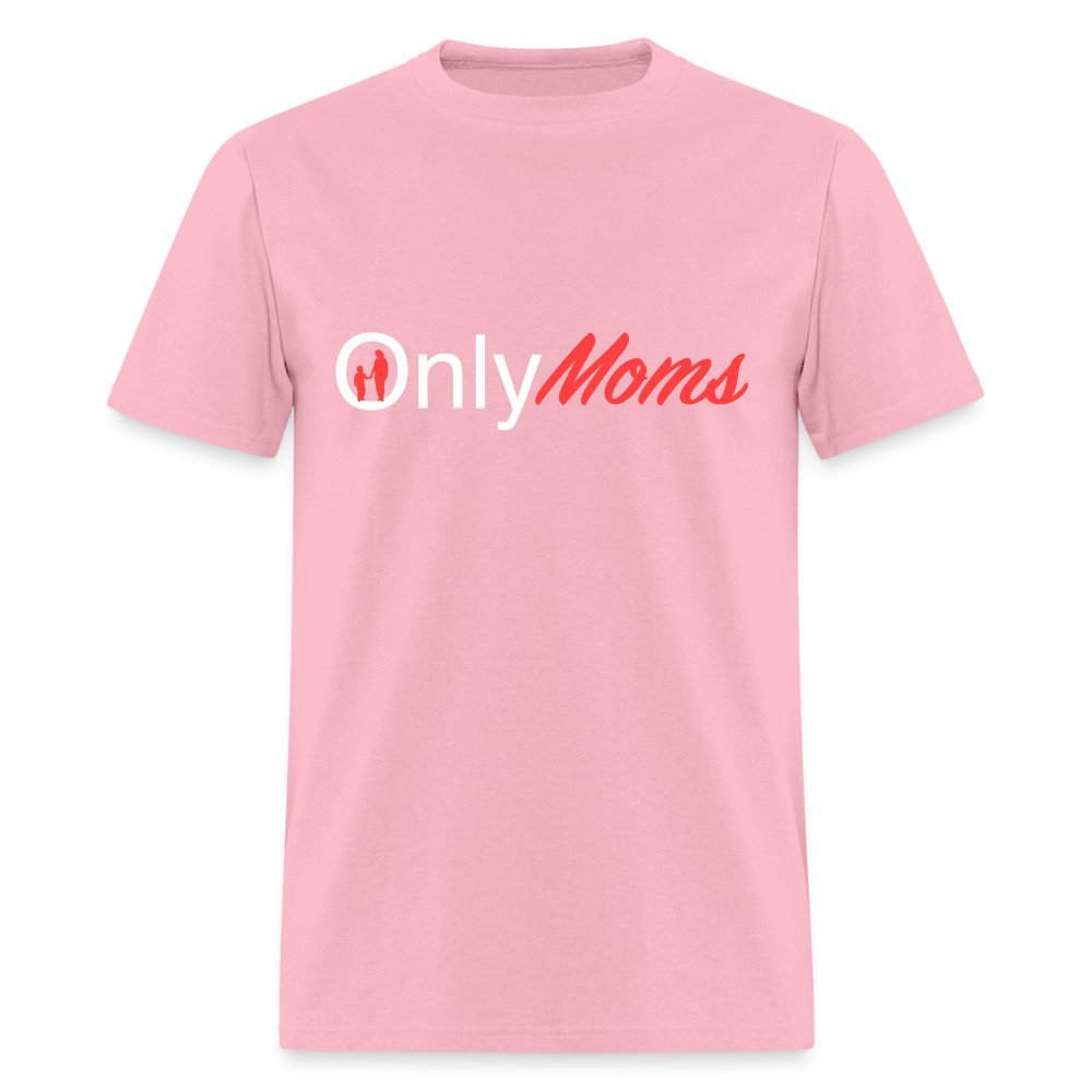 OnlyMoms - Classic T-Shirt (White & Pink) - pink