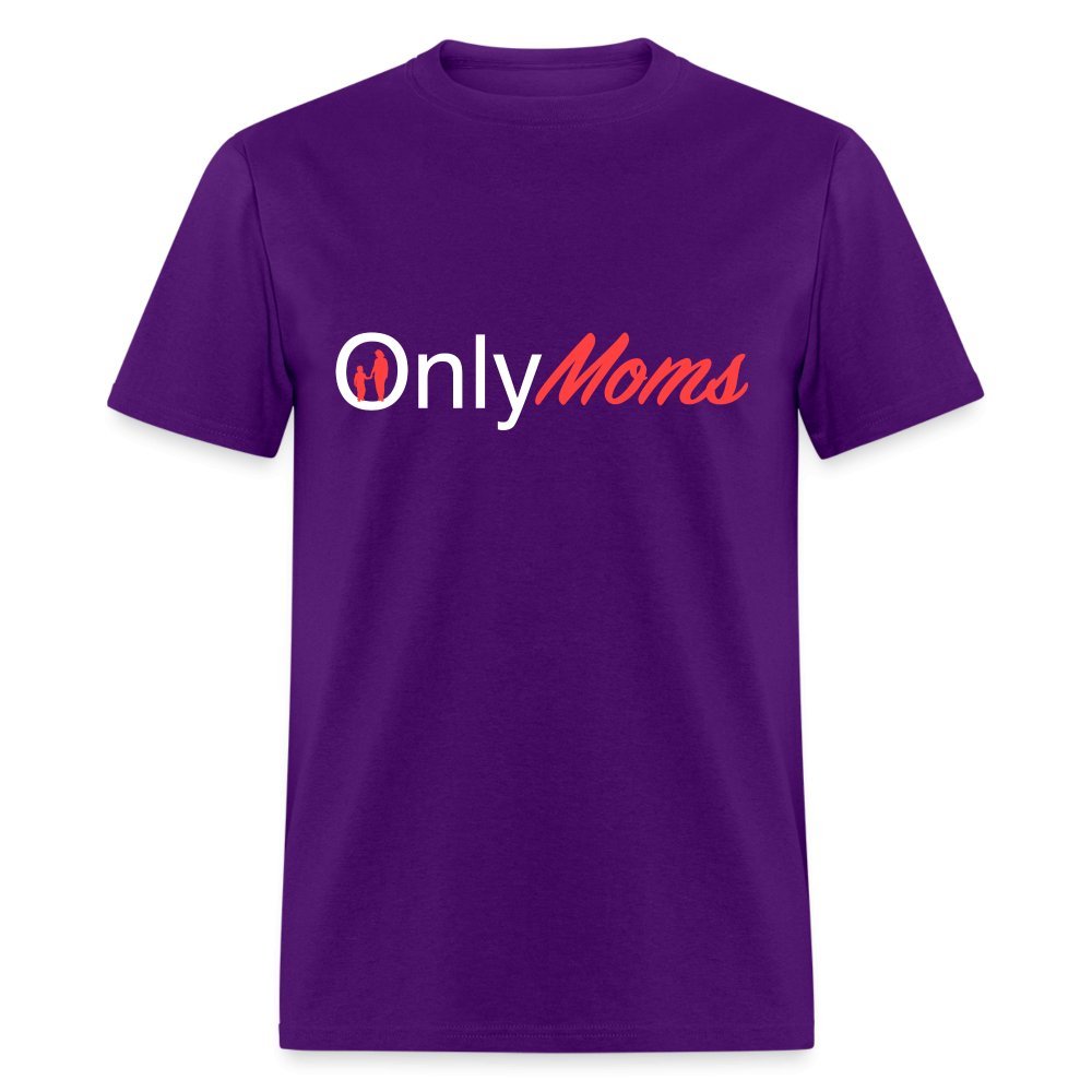 OnlyMoms - Classic T-Shirt (White & Pink) - purple