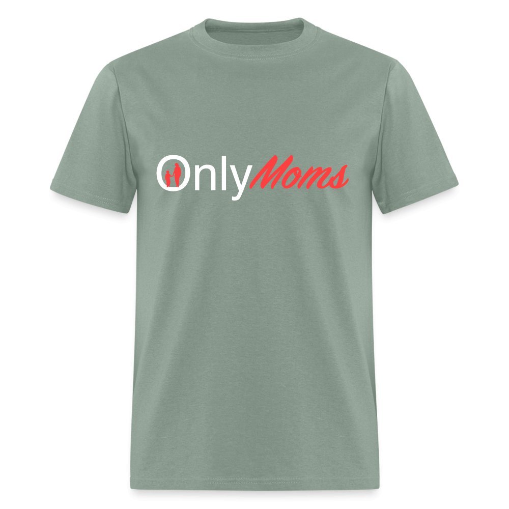 OnlyMoms - Classic T-Shirt (White & Pink) - sage