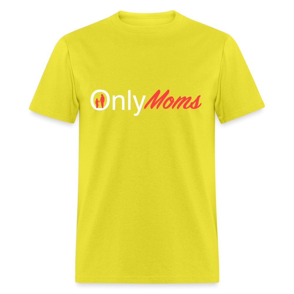 OnlyMoms - Classic T-Shirt (White & Pink) - yellow