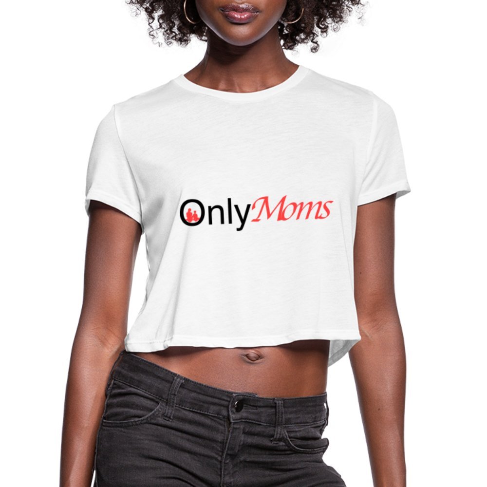 OnlyMoms - Cropped T-Shirt - white