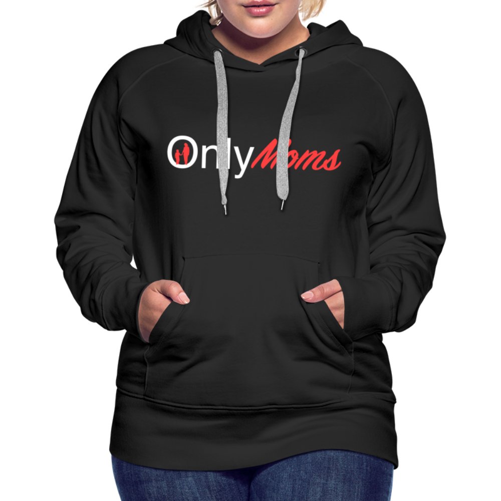 OnlyMoms - Premium Hoodie (White & Pink) - black