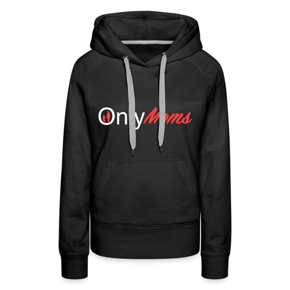 OnlyMoms - Premium Hoodie (White & Pink) - black