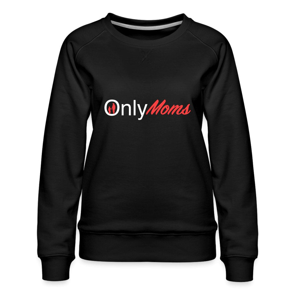 OnlyMoms - Premium Sweatshirt (White & Pink) - black