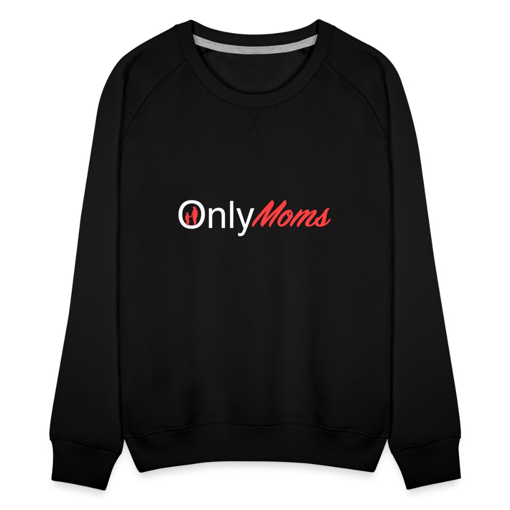 OnlyMoms - Premium Sweatshirt (White & Pink) - black