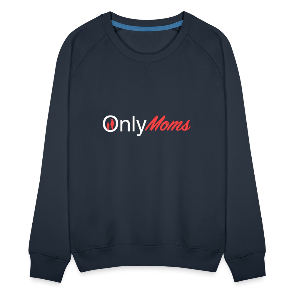 OnlyMoms - Premium Sweatshirt (White & Pink) - navy